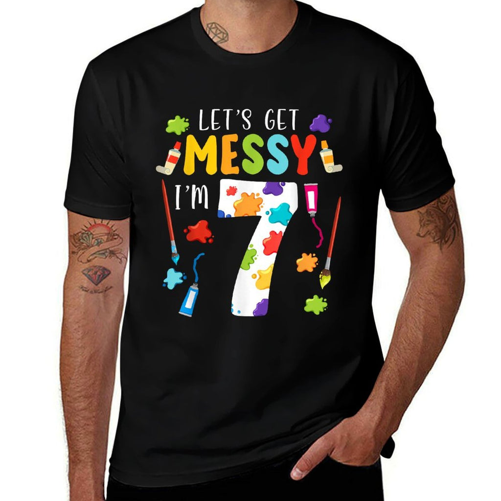 Art Painting 7th Birthday Artist 7 Years Old Party Theme  Stretchy T-Shirt