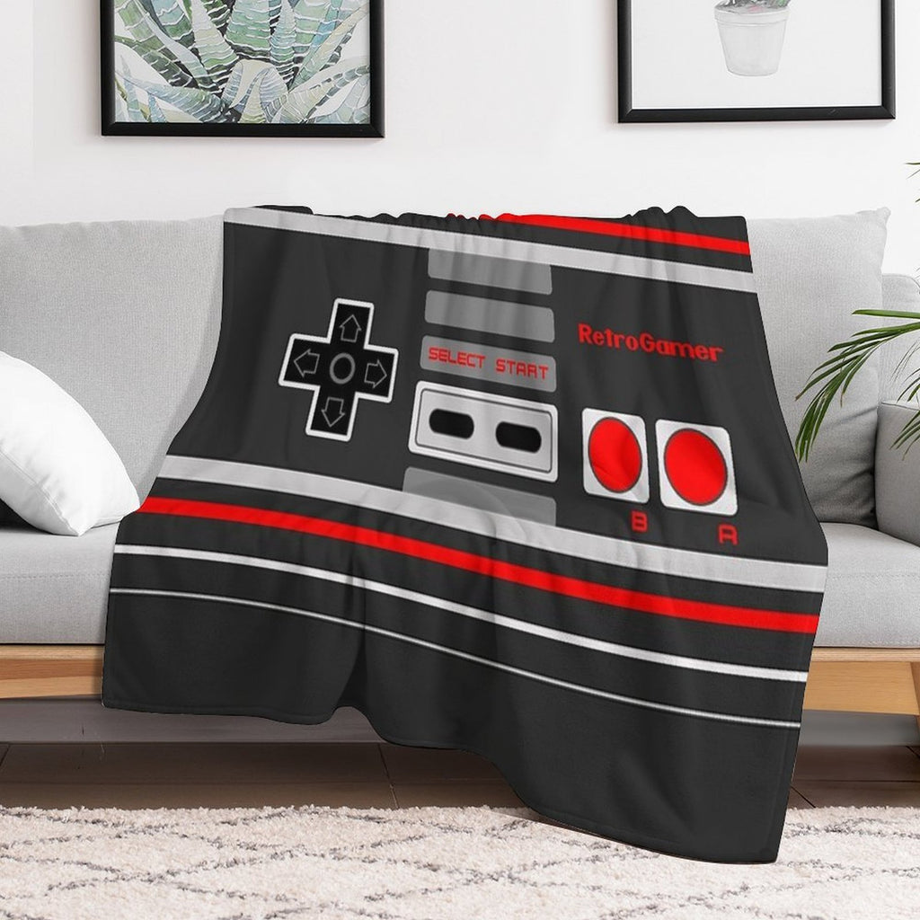 8-Bit Retro Gamer - Controller Versatility Throw Blanket