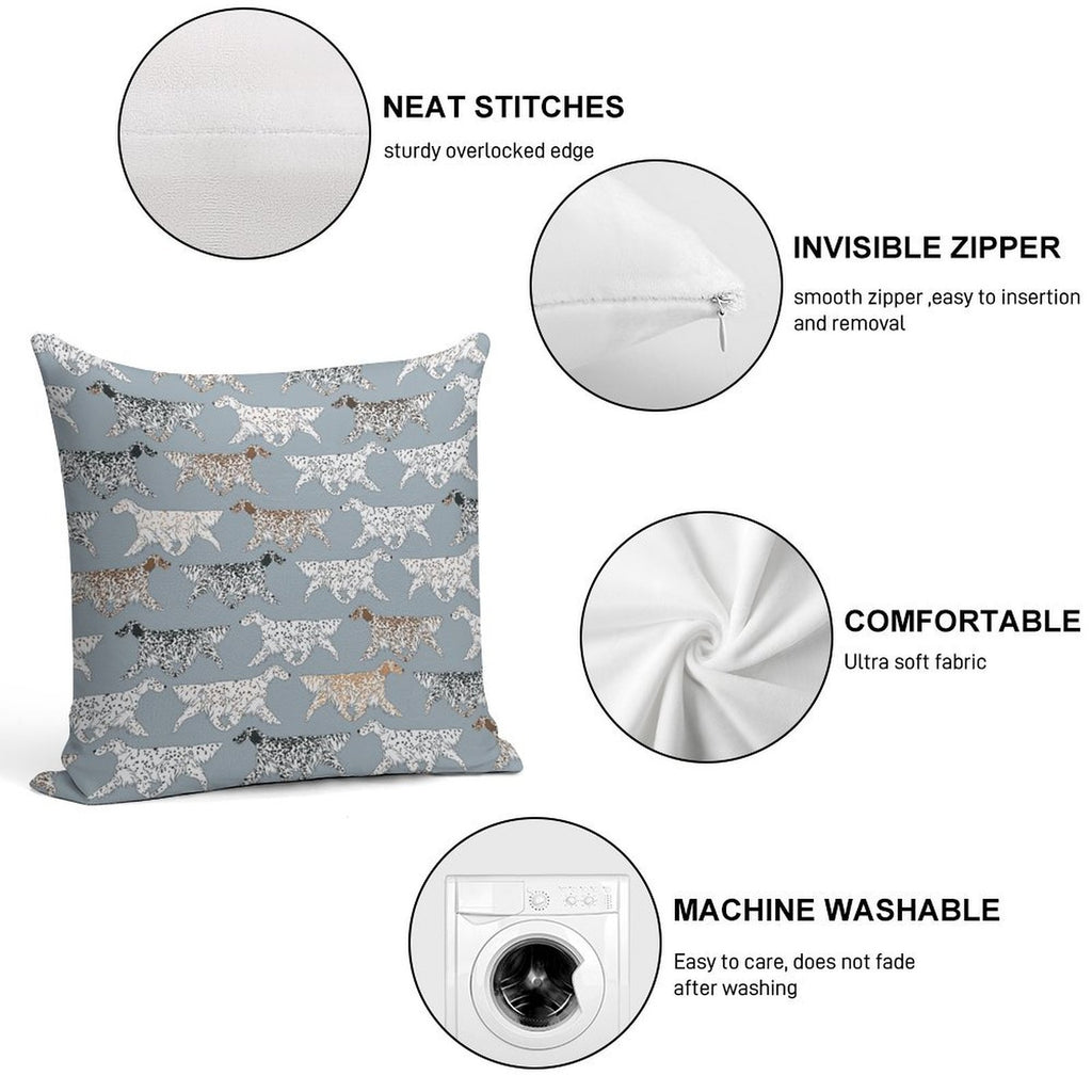 All The English Setters! Soft Luxury Feel Throw Pillow