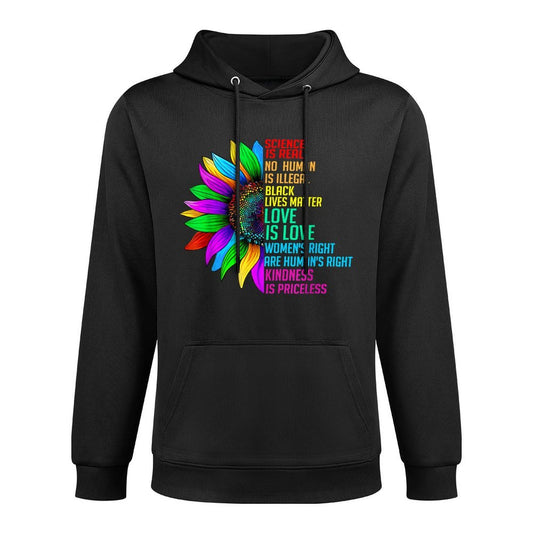 Sunflower Rainbow Science Is Real Black Lives Matter LGBT All-Day Comfort Hoodie