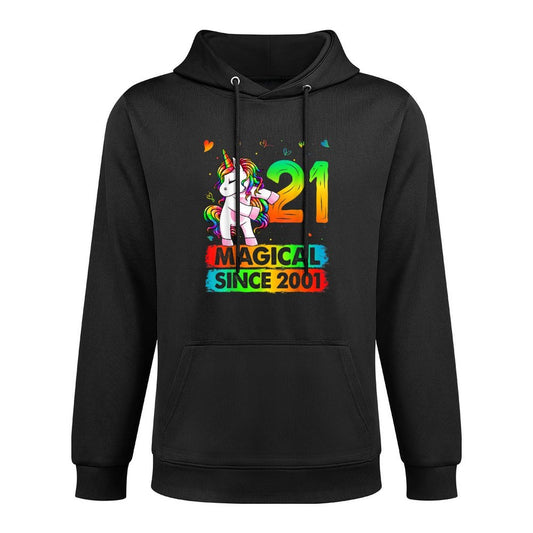 21 Year Old Unicorn Flossing 21st Birthday Unicorn Party Breathable Fabric Hoodie