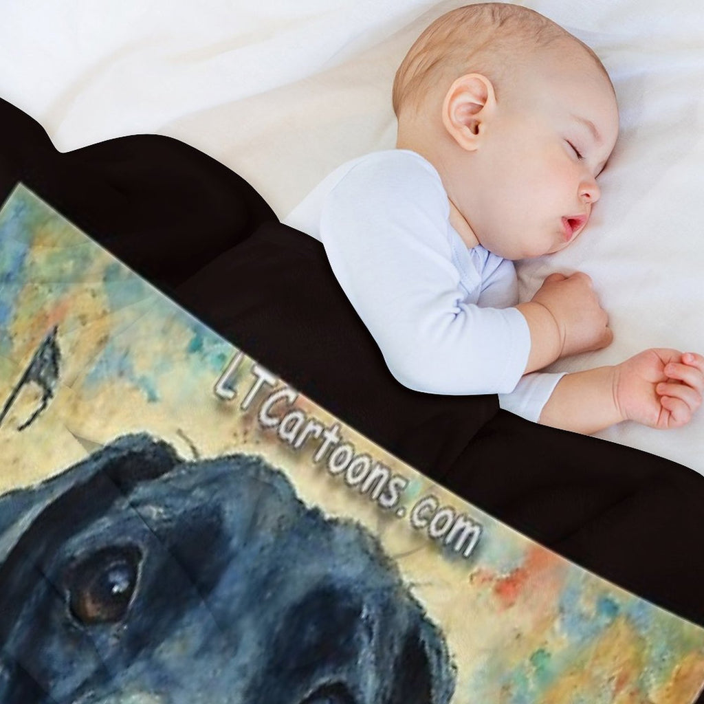 Zep's Inspiration For Black Dog Travel-friendly Throw Blanket