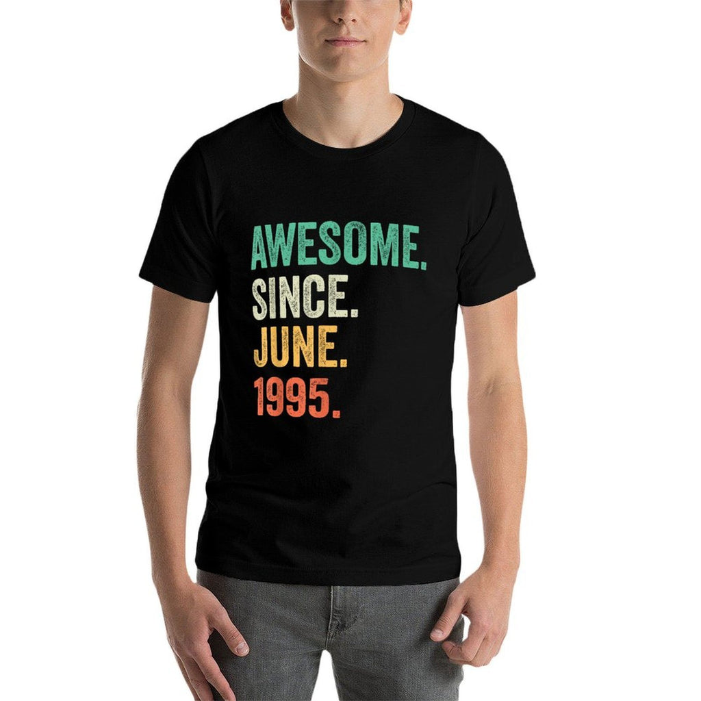 Awesome Since June 1995 Vintage 30th Birthday Gifts Men  Relaxed-fit T-Shirt