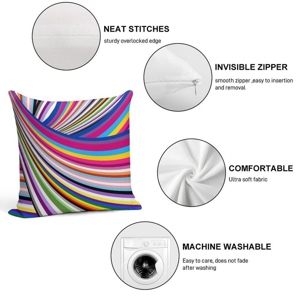 Pride Flags Soft Luxury Feel Throw Pillow