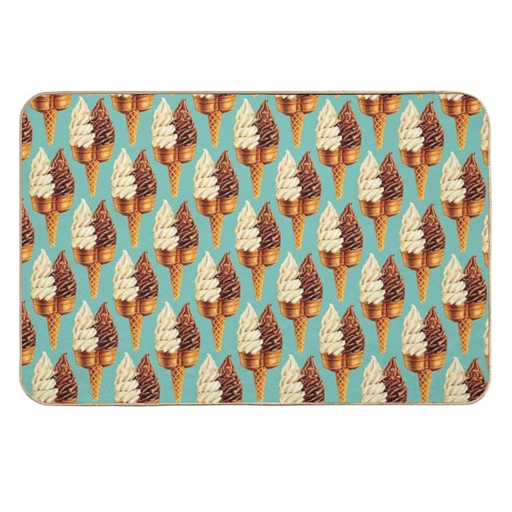 Twin Cone Pattern - Teal  Anti-Trip Bath Mat