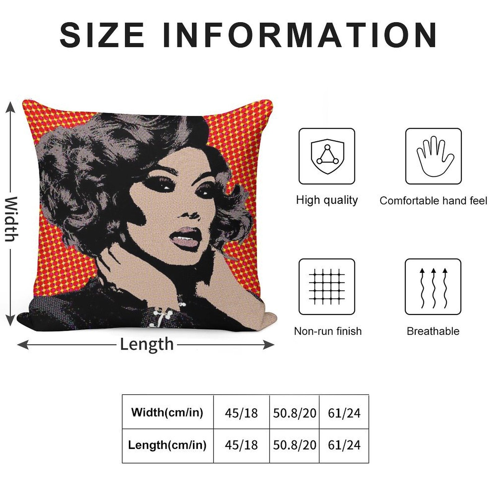 Jujubee Style Pop Art Soft Short Plush Fabric Throw Pillow