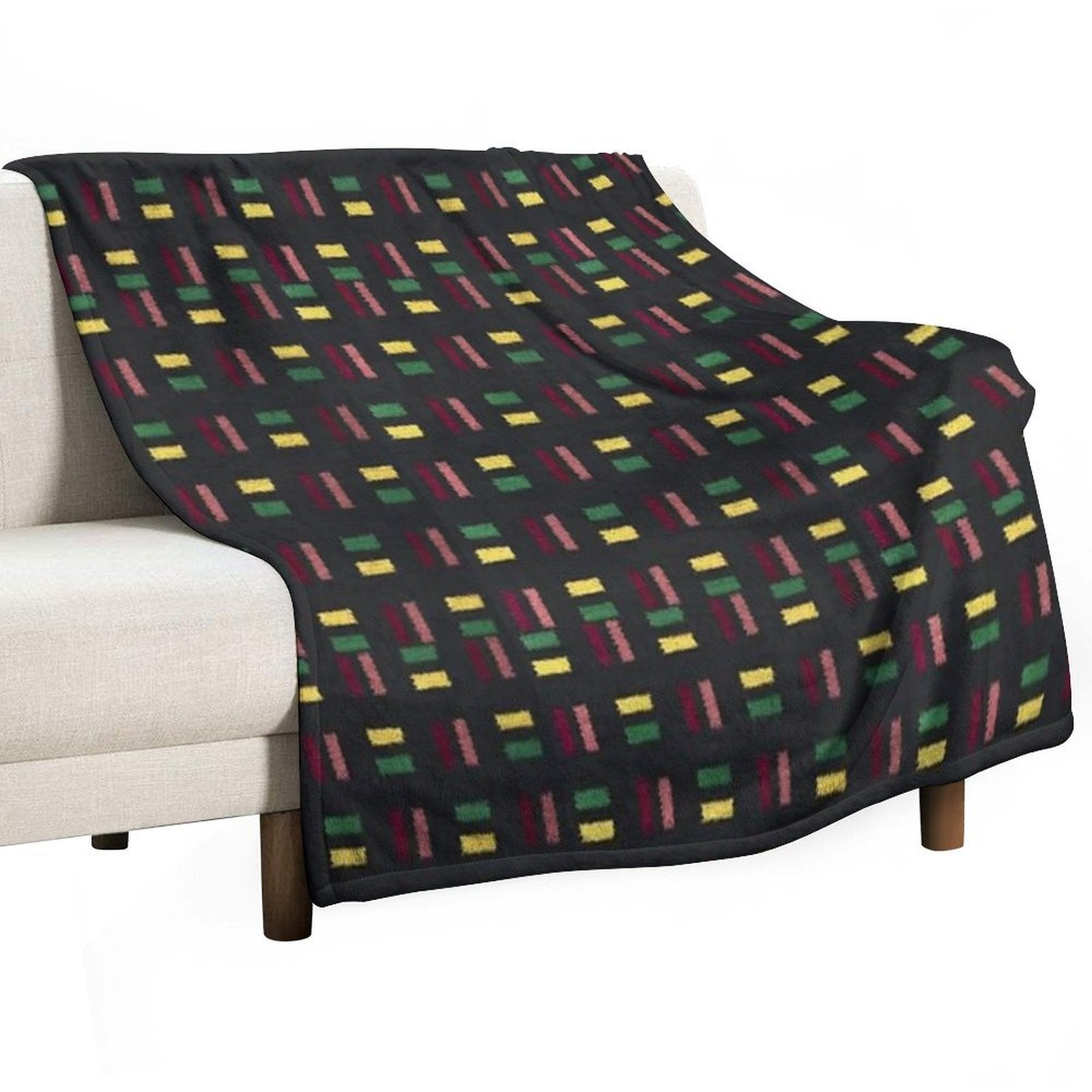 CIRCLE, HAMMERSMITH, CITY, DISTRICT LINE MOQUETTE SEAT COVER Anti-pilling Throw Blanket
