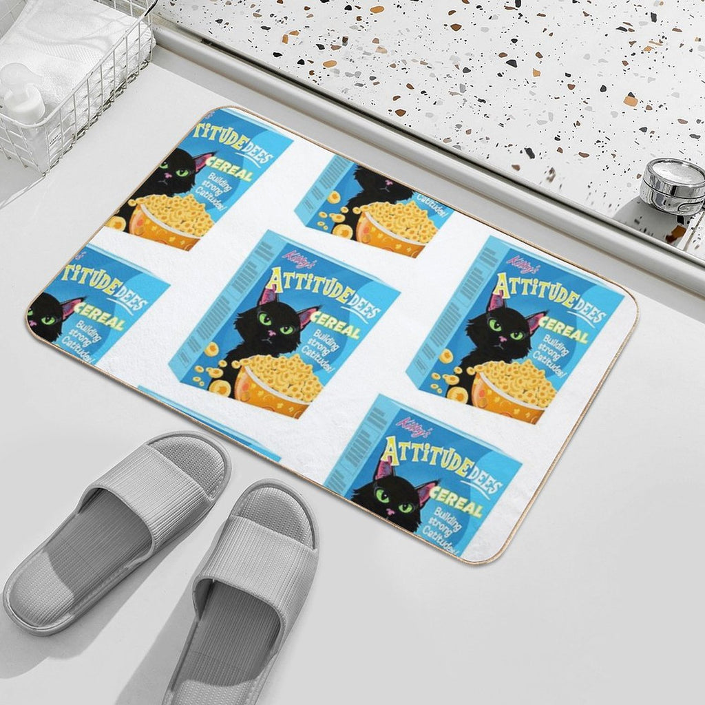 If Cats Had Their Own Cereal Brand  Easy To Clean Bath Mat
