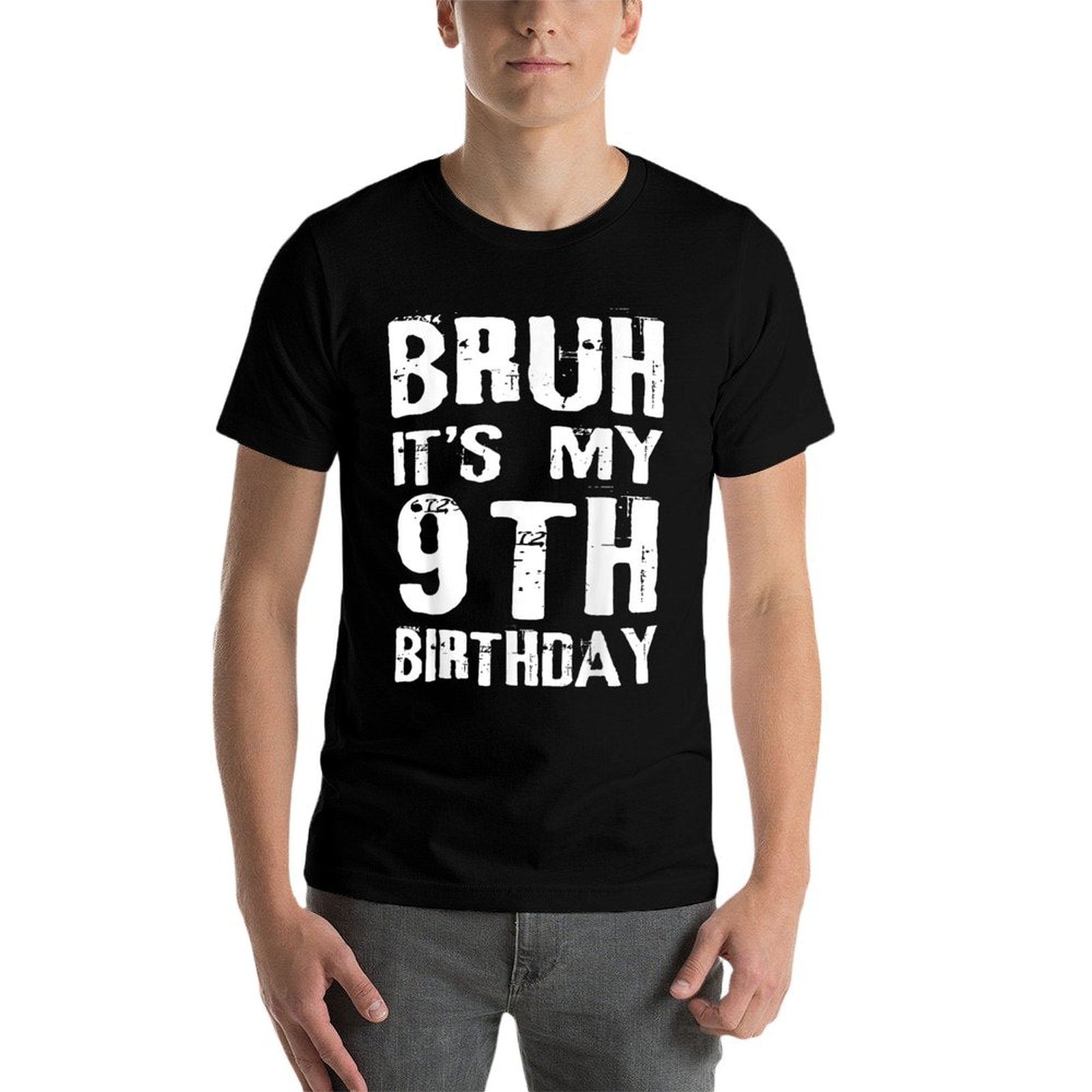 Bruh It's My 9th Birthday 9 Year Old Boy  Summer-ready Fabric T-Shirt