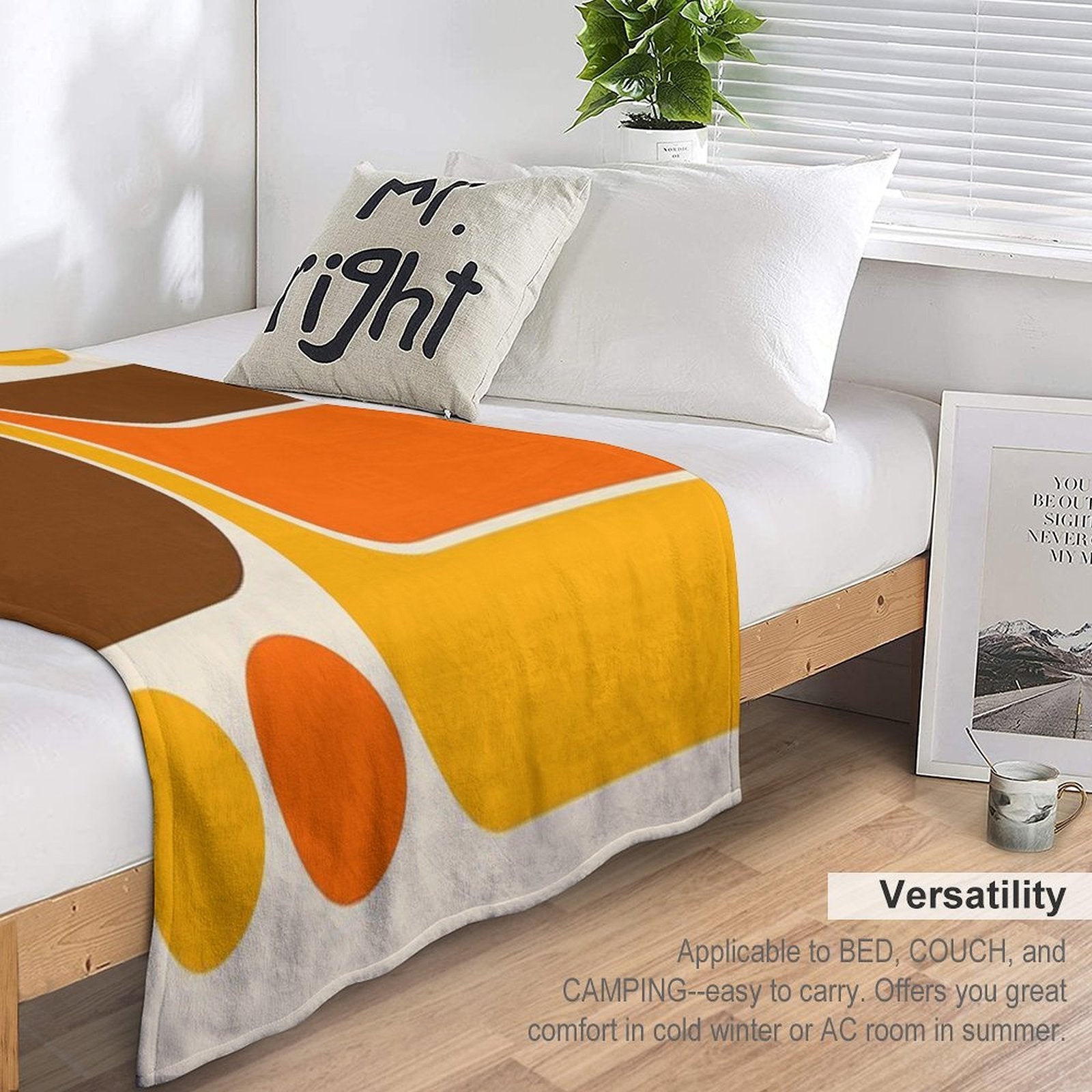 Retro Geometric Design 624 Versatility Throw Blanket