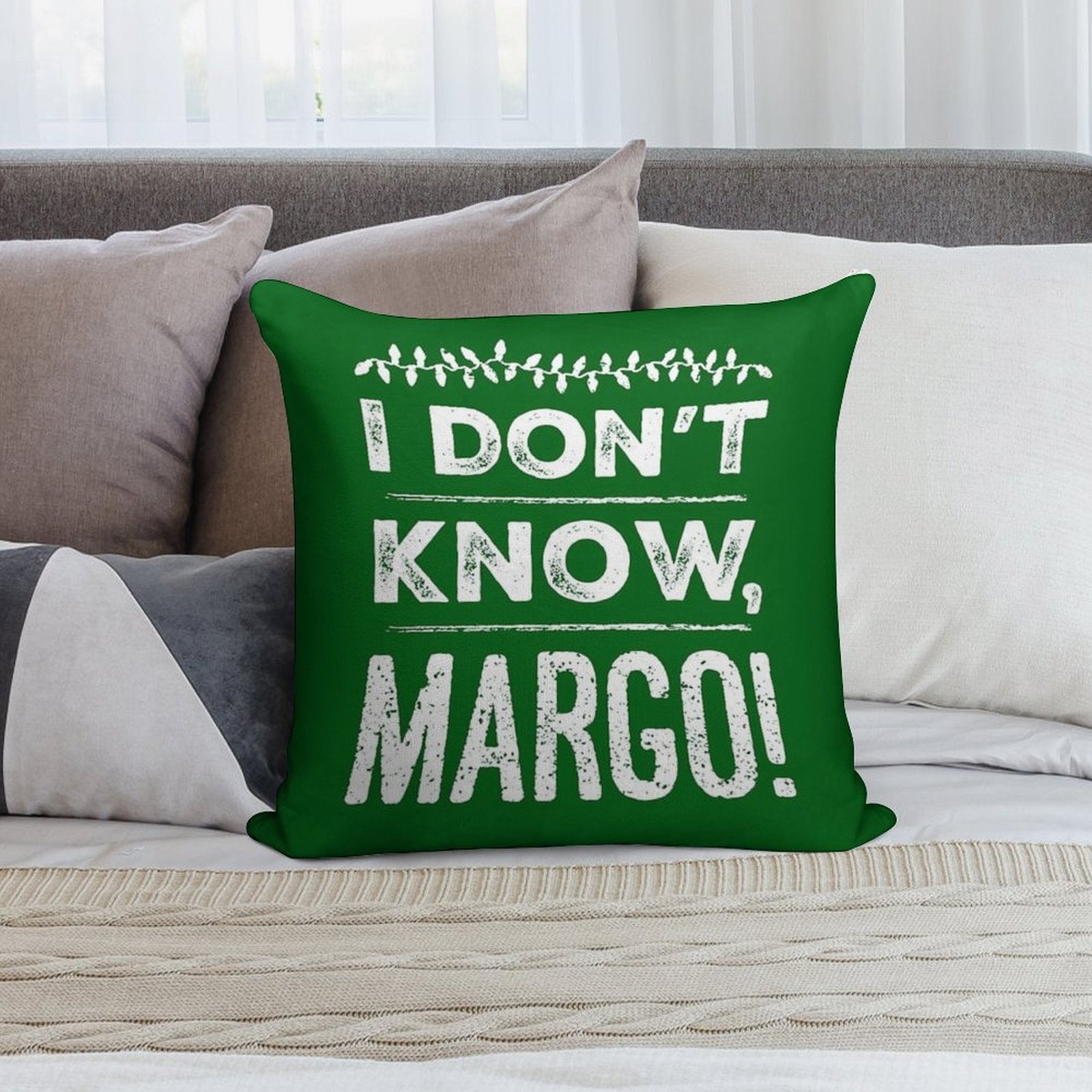 I Don't Know, Margo! Soft Skin-Friendly Throw Pillow