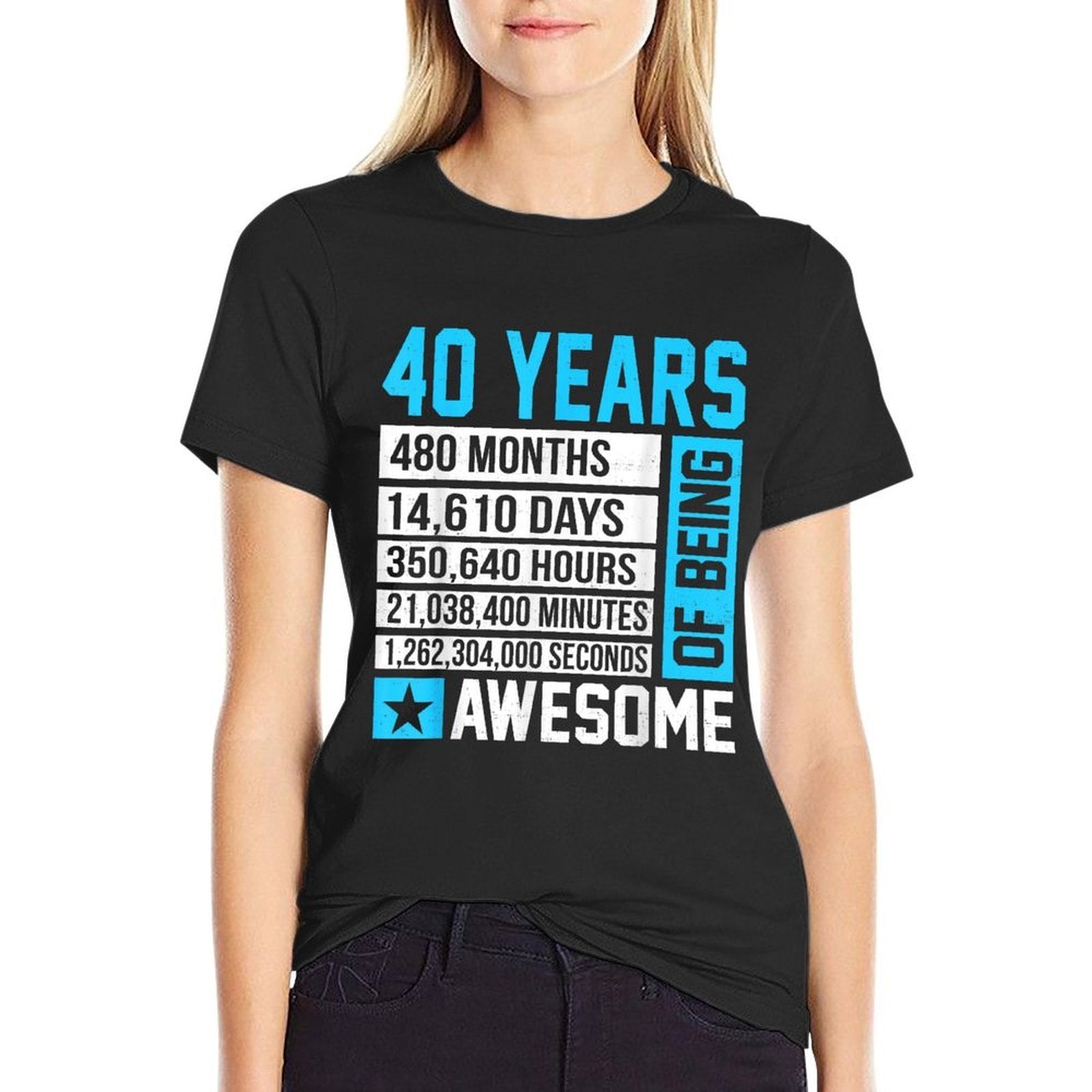 40th Birthday 40 Years of Being Awesome Comfortable T-Shirt