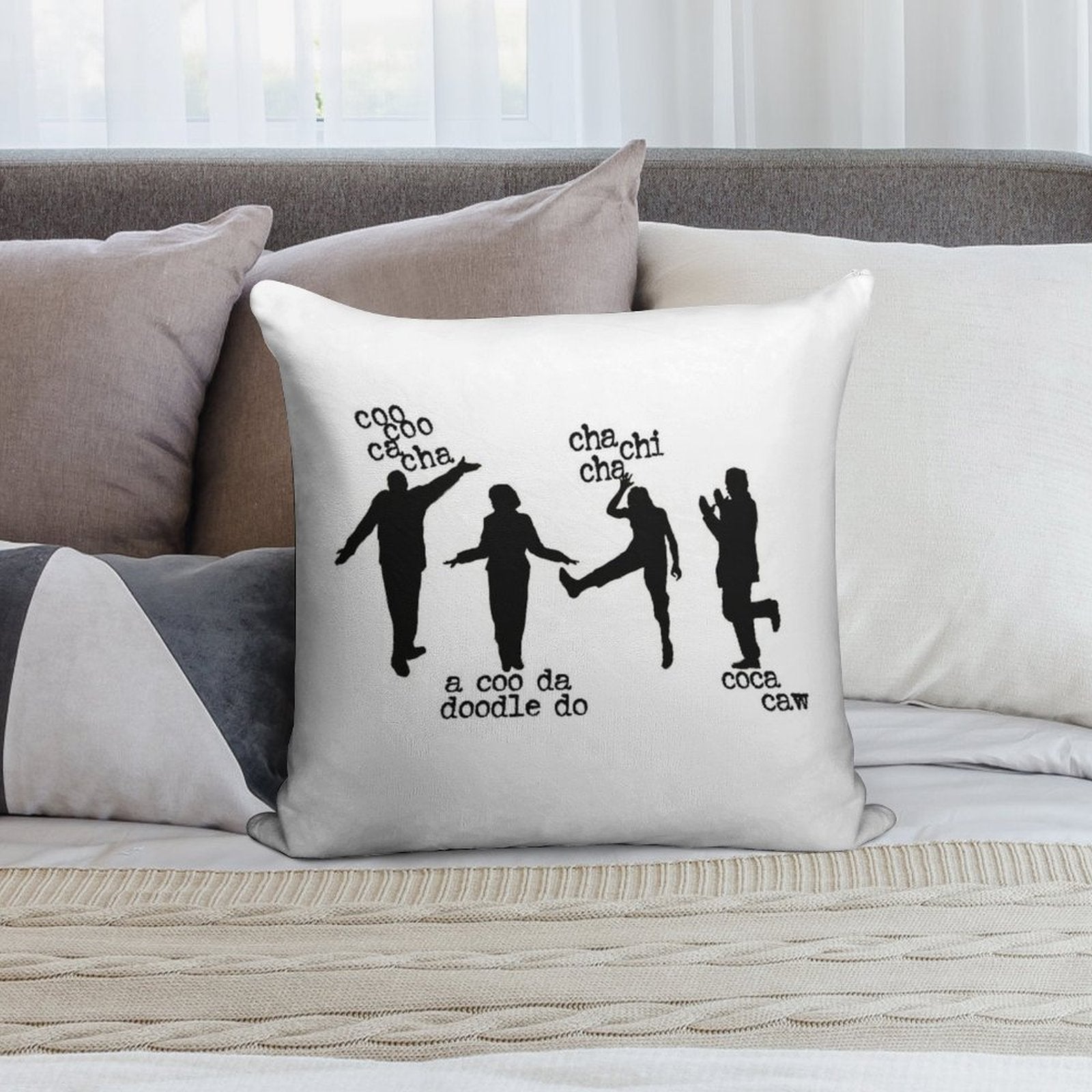 Arrested Development Bluth Family Chicken Dance Soft Hidden Zipper Throw Pillow