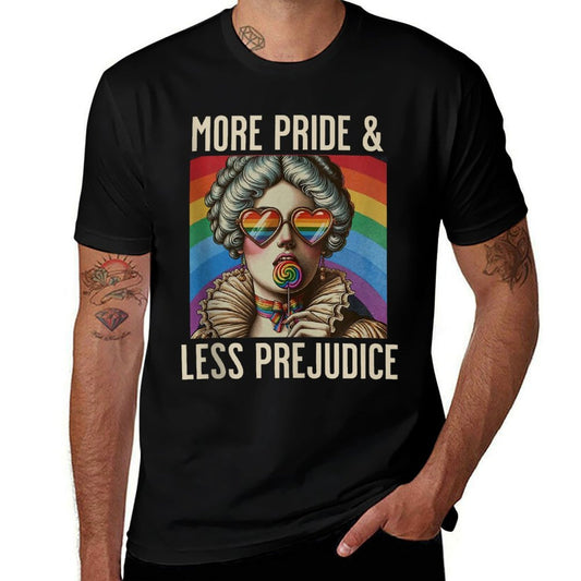 Vintage More Pride Less Prejudice Proud Ally Rainbow Pride  Lightweight T-Shirt