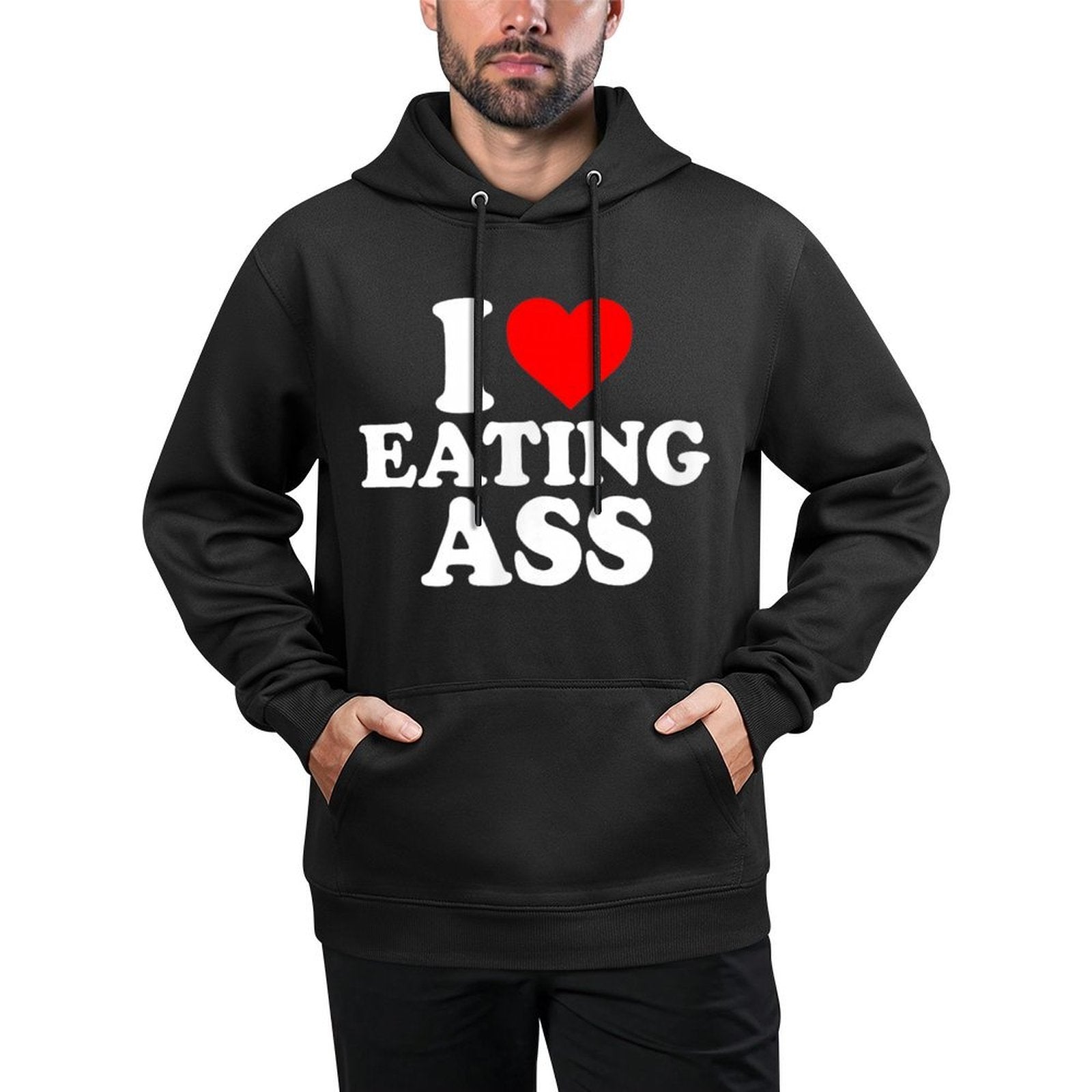 I Love Heart Eating Ass Cute Funny Simple Easy Care Hoodie