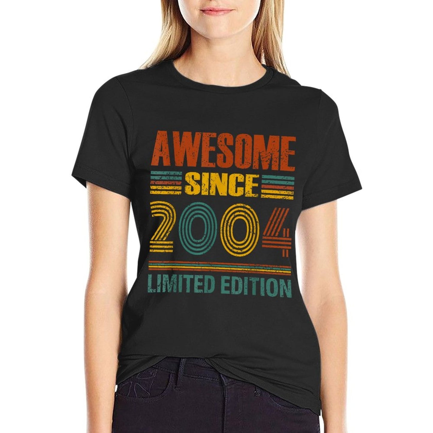 21st Birthday Awesome Since 2004 Vintage 21 Birthday  Moisture-wicking T-Shirt