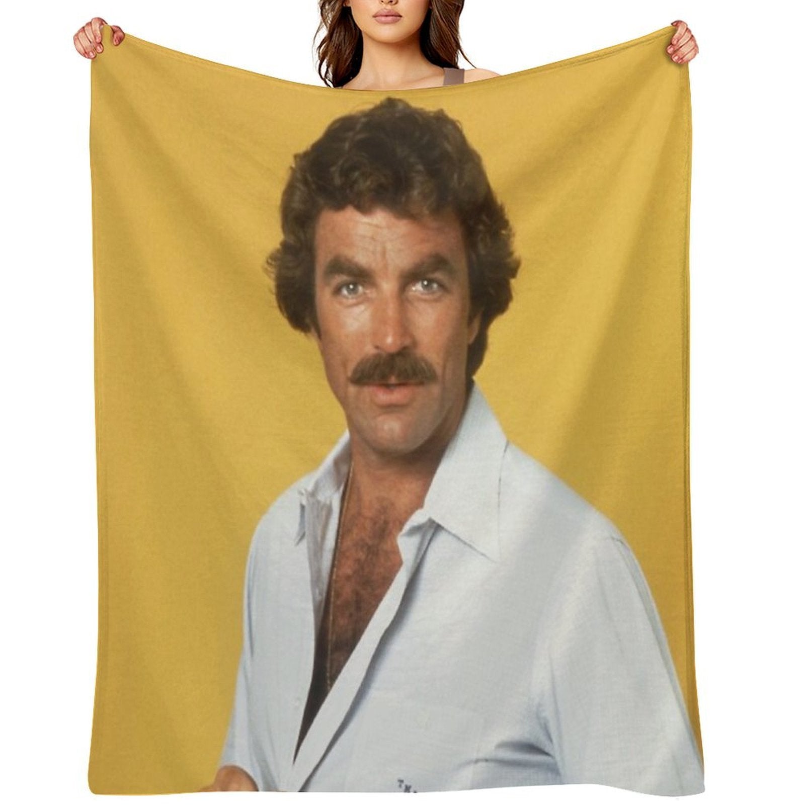 Tom Selleck Velvety-soft Throw Blanket