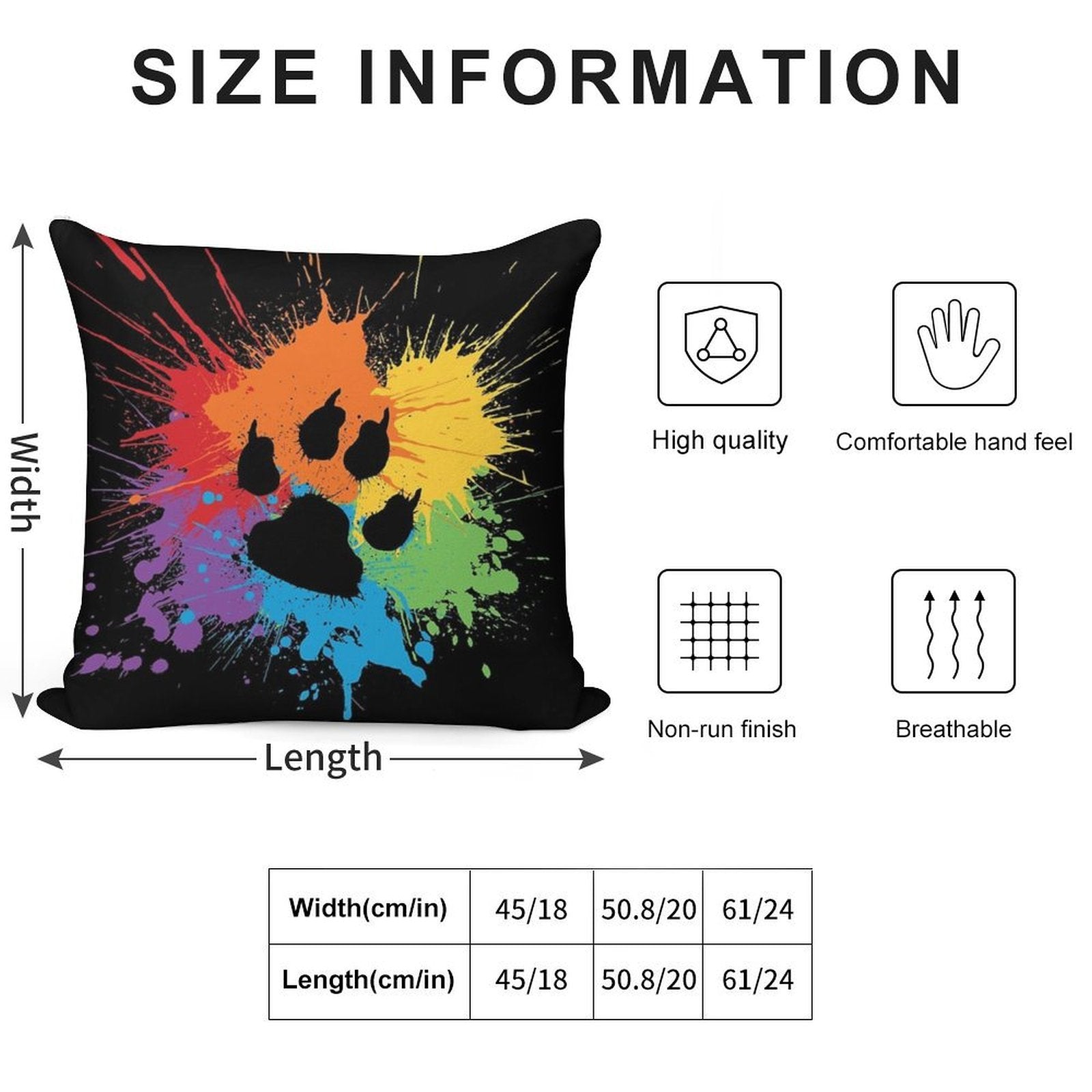 Paw Pride Dark 2019 Soft Durable Construction Throw Pillow