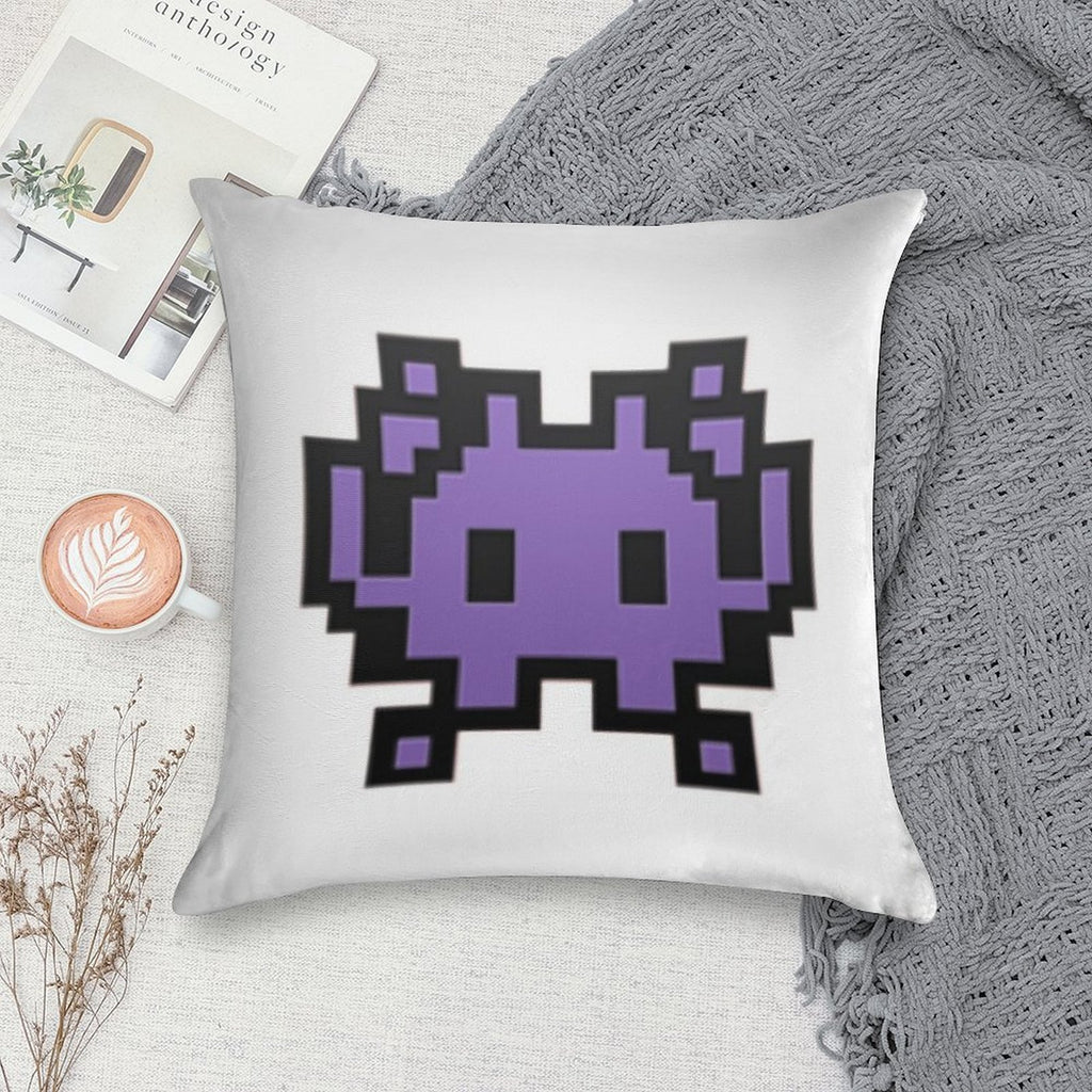 Alien Monster Emoji Soft Durable Construction Throw Pillow