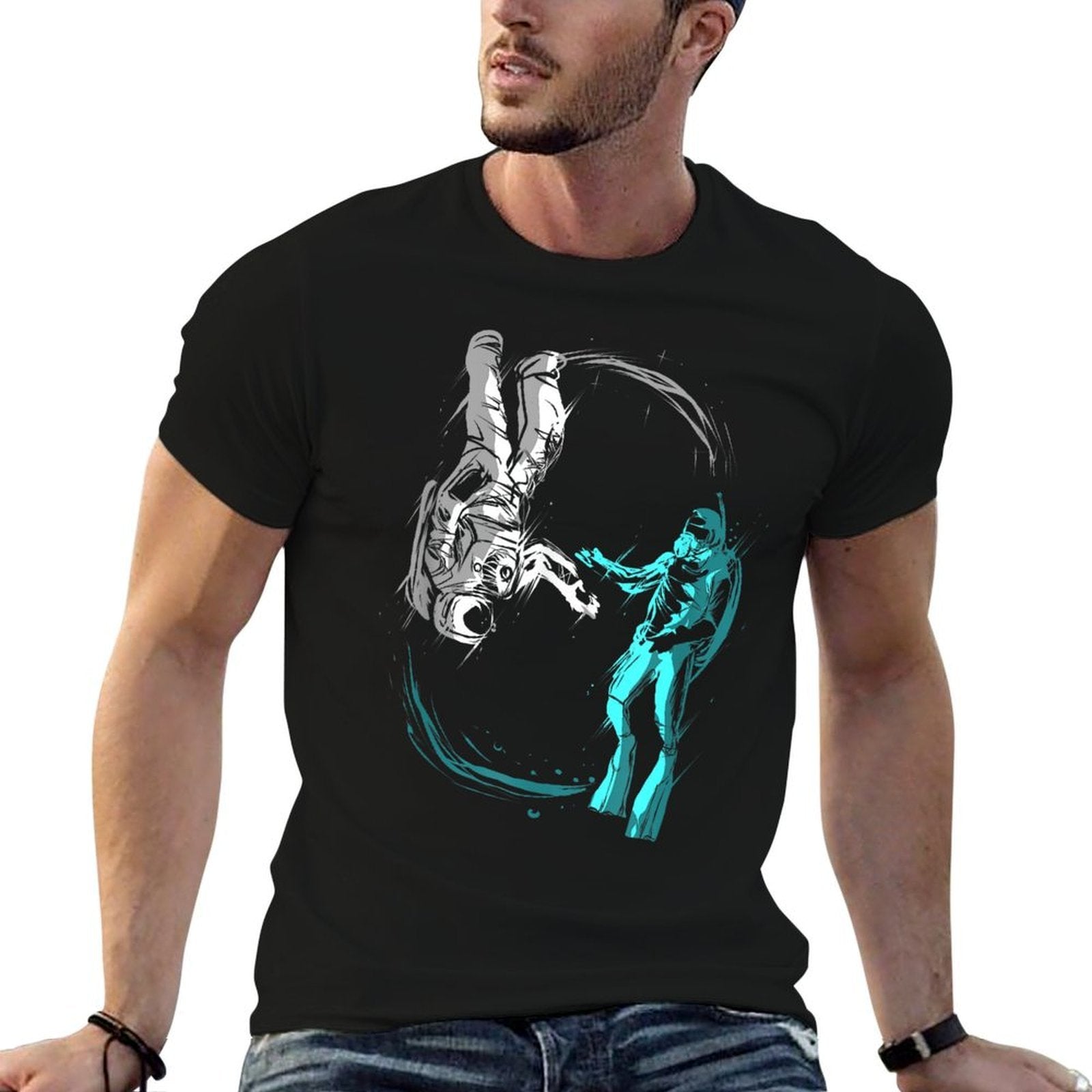 Astronaut Scuba Diver Underwater for Diving Scuba Dive Space  Slim-fit Cut T-Shirt