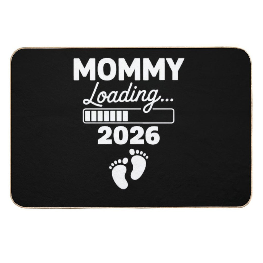 Mommy Loading 2026 Future New Mom Baby Announcement  Multi-Purpose Bath Mat