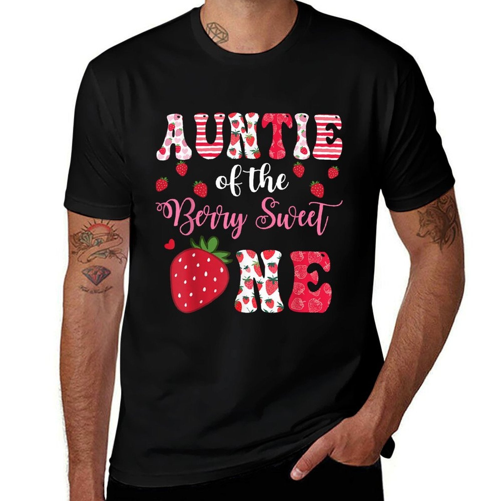 Auntie Of The Berry Sweet One 1St Birthday Party  Classic T-Shirt