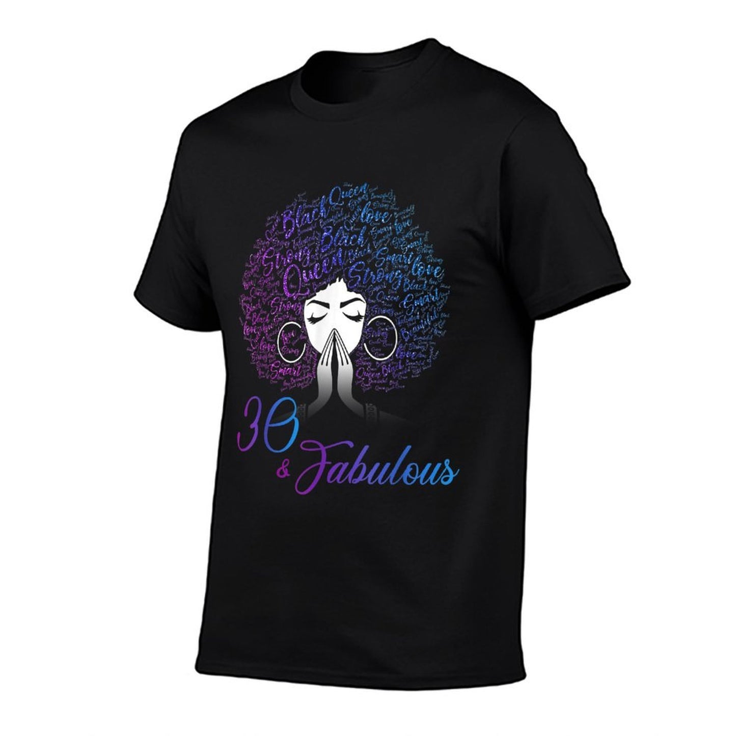 30 & Fabulous Afro Hair Black Women 30th Birthday Gifts  Stretchy T-Shirt
