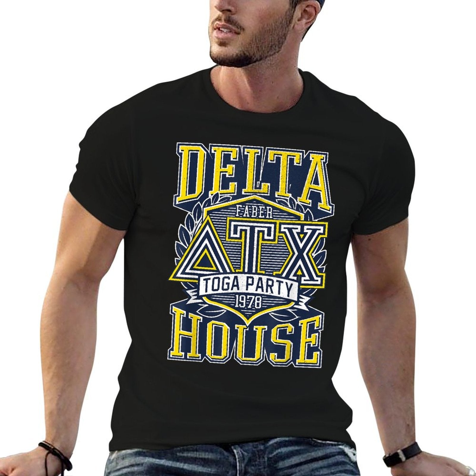 Animal House Delta House Fraternity Logo Graphic  Cotton T-Shirt