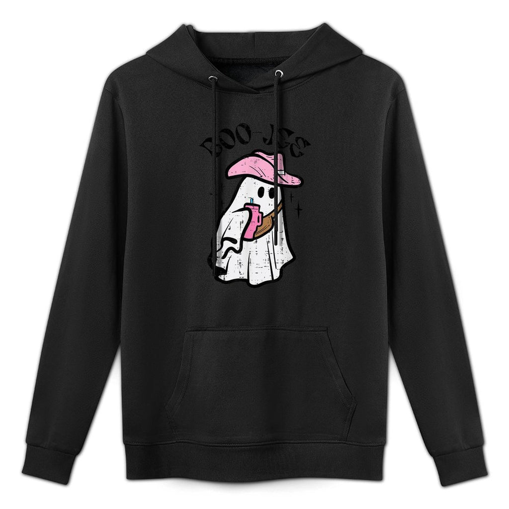 Boo Jee Funny Spooky Season Halloween Costume Ghost Women Shape Retention Hoodie