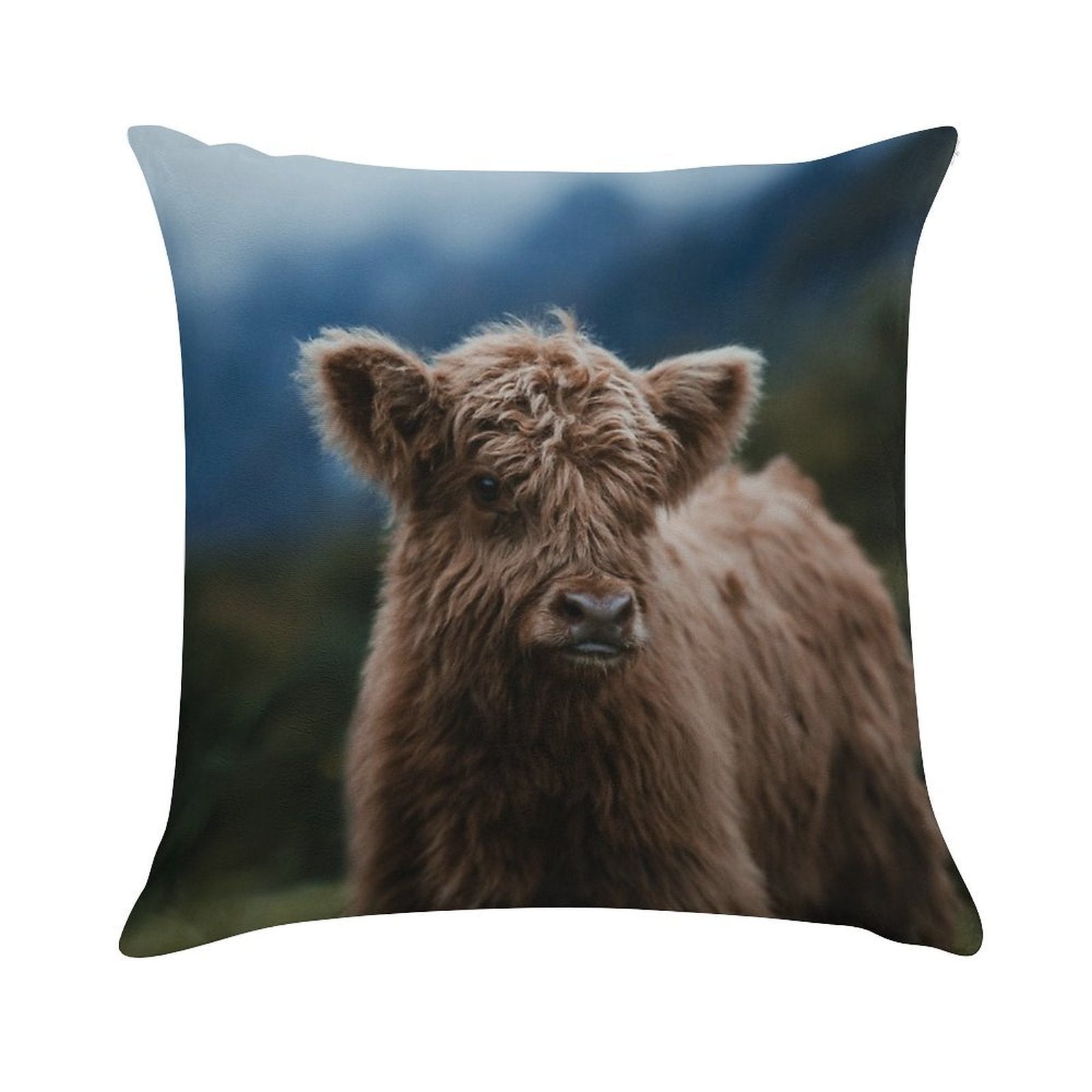 Baby Highland Cow Soft Reinforced Edging Throw Pillow