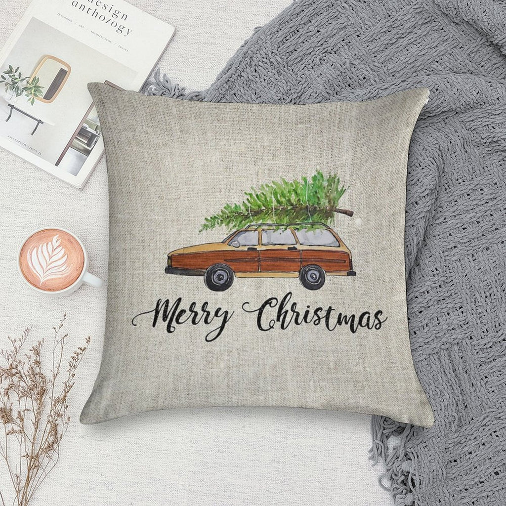 Merry Christmas Soft Home Decor Throw Pillow
