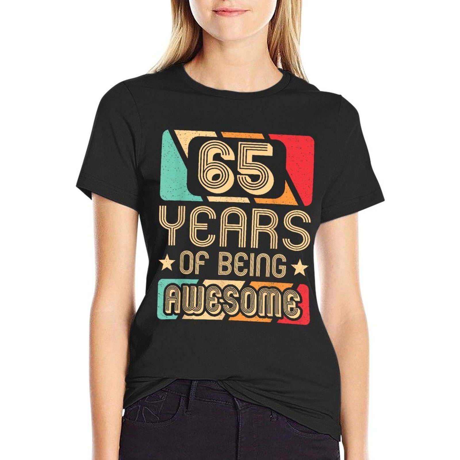65 Years Of Being Awesome 65 Years Old Retro 65th Birthday  Odor-resistant T-Shirt