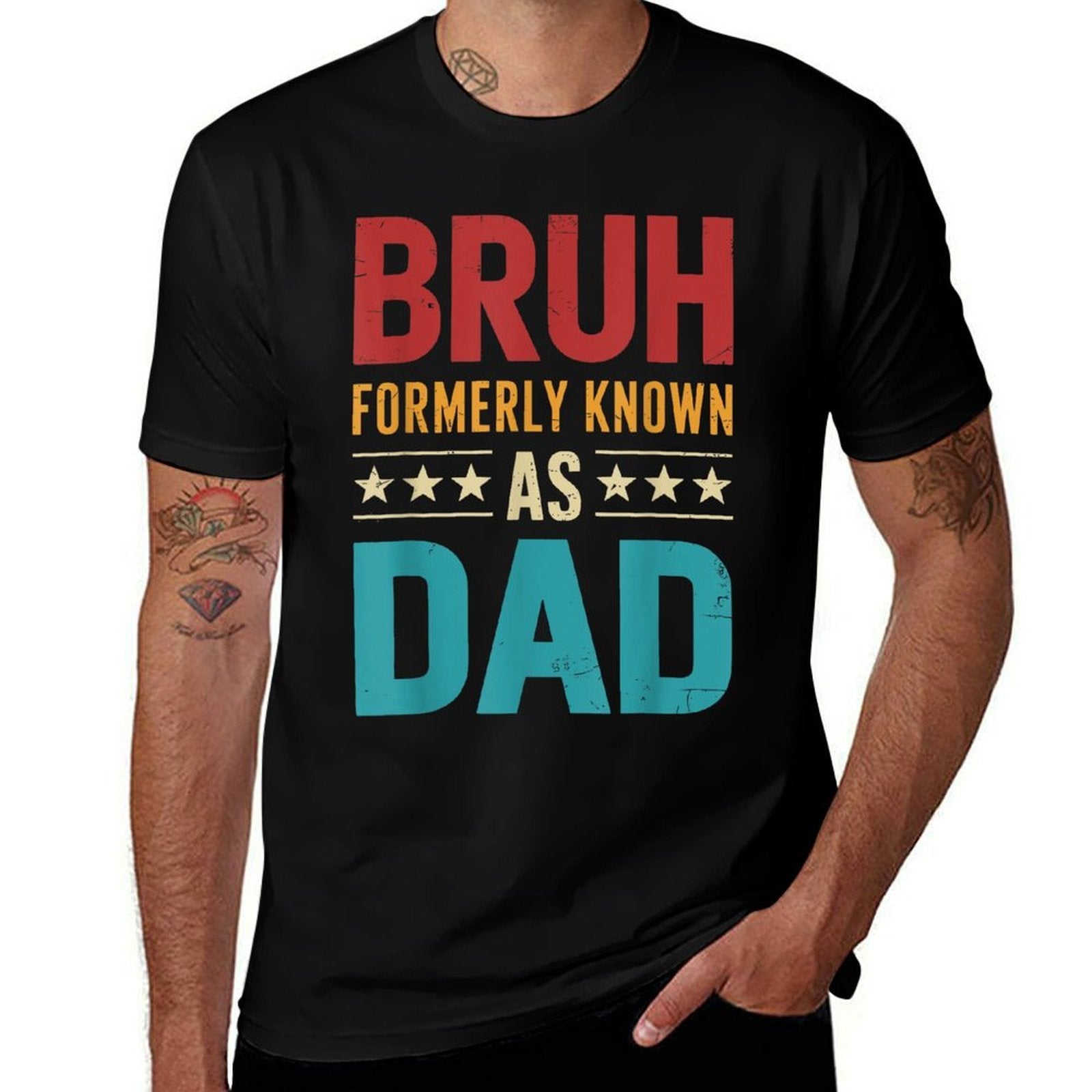 Bruh Formerly Known As Dad Vintage Fathers Day  Versatile T-Shirt