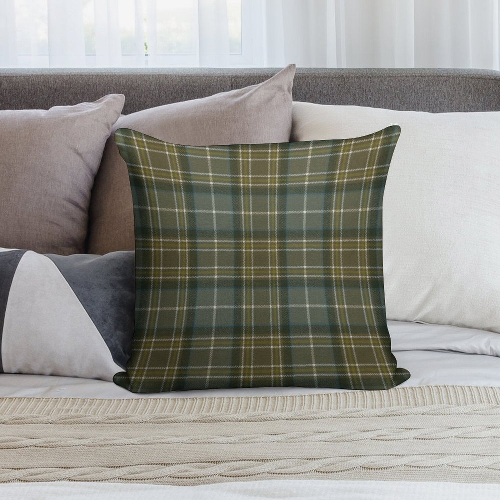 MacKellar Weathered Original Scottish Tartan Soft Gift Ready Throw Pillow