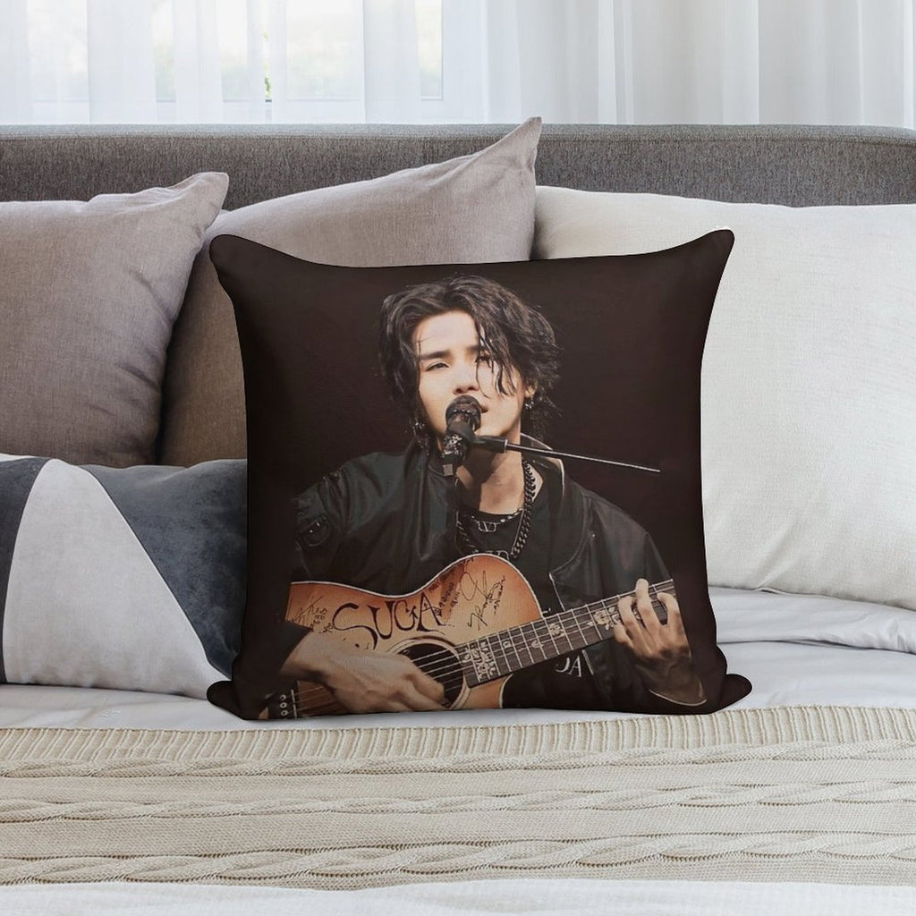 Min Yoongi Concert Soft Shrink-Resistant Throw Pillow
