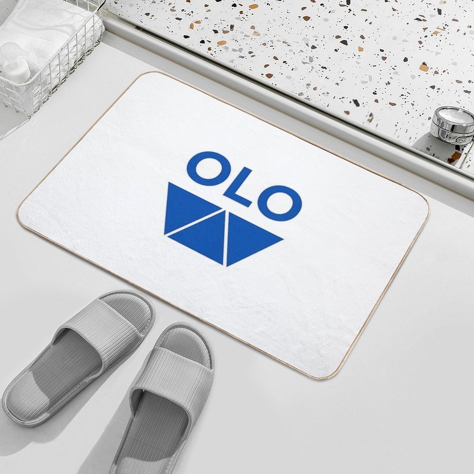 OLO Logo (Blue)  Toxin-Free Bath Mat