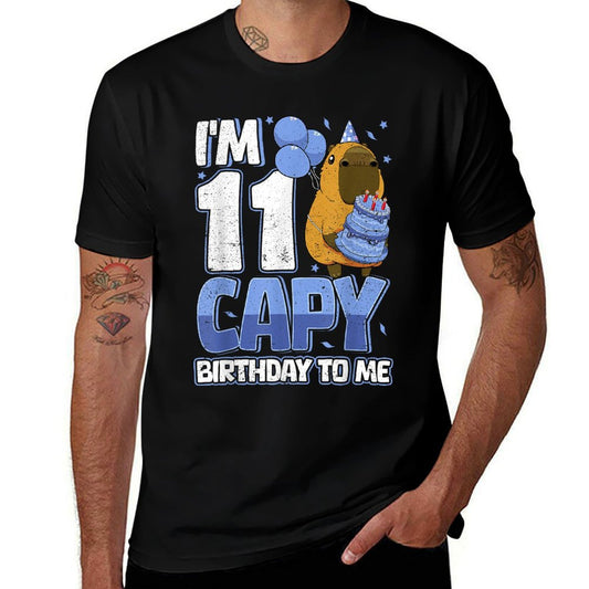 11 Years Capy Birthday to Me Boys 11th Birthday Capybara  Vintage-inspired T-Shirt