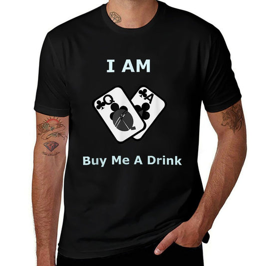 21st Birthday T-shirt- I'm 21 Buy Me A Drink Black Jack Tee  Breathable T-Shirt