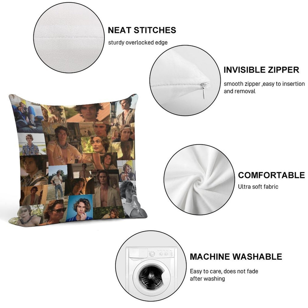 John B (Chase Stokes) Soft Anti-Pilling Throw Pillow