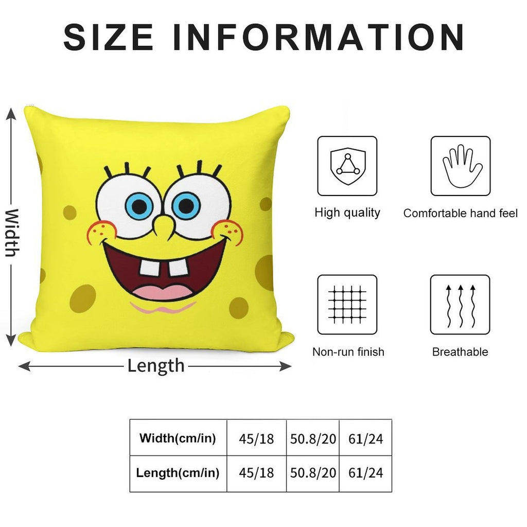 Spongebob Soft Reinforced Edging Throw Pillow