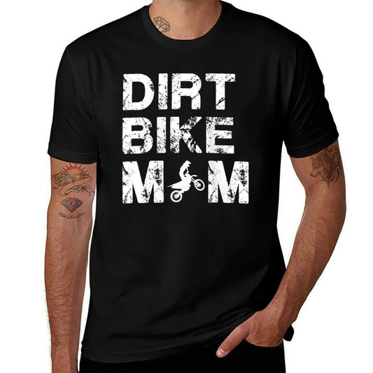 Womens Dirt Bike Mom Mothers Day Dirtbike Motocross Gift  Trendy Pattern T-Shirt