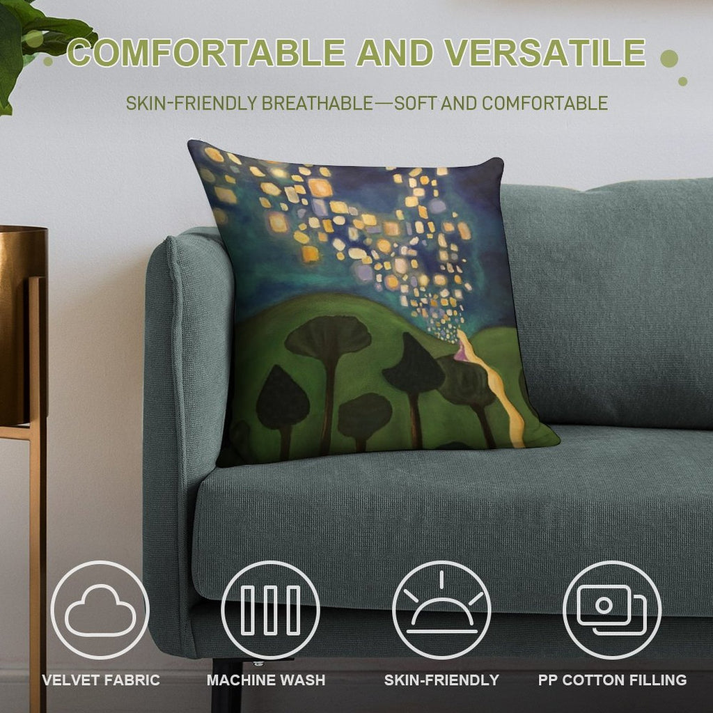 Tangled Floating Lanterns Soft Style Accent Throw Pillow