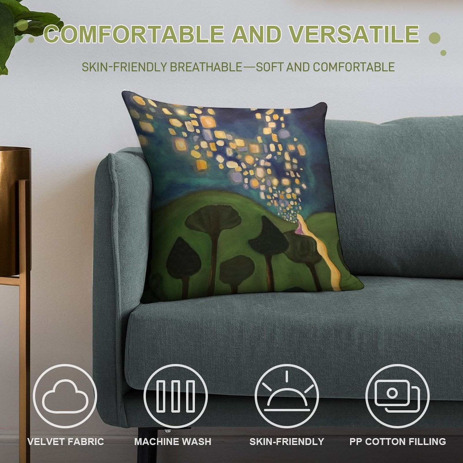 Tangled Floating Lanterns Soft Style Accent Throw Pillow