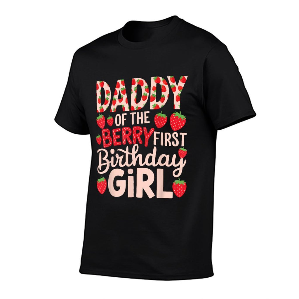 Daddy of The Berry First Birthday Girl Sweet Strawberry Dad  Soft T-Shirt