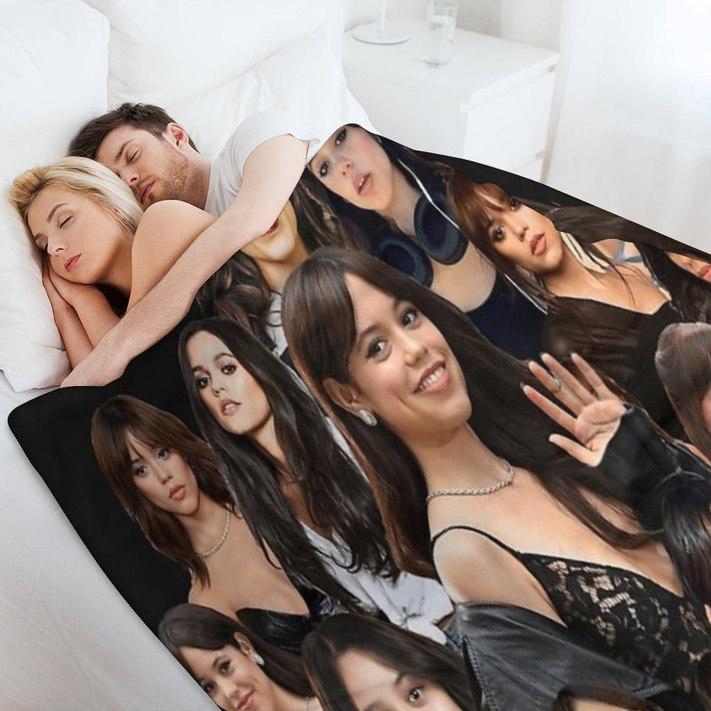 HIGH QUALITY Jenna Ortega Photo Collage Shrink-resistant Throw Blanket