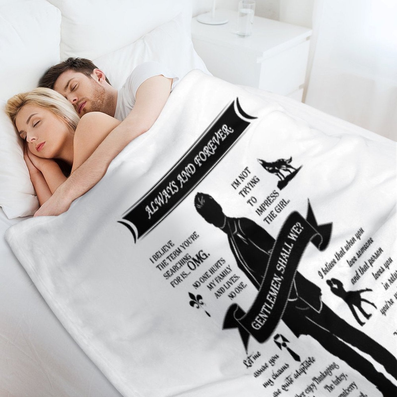 Elijah Quote Tee. All-season Throw Blanket