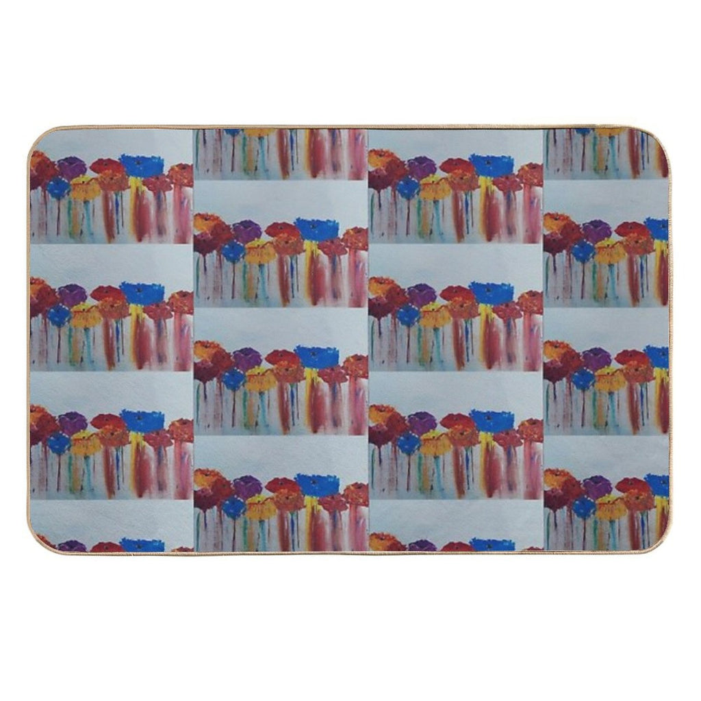 Abstract Bloom  Non-Slip Bath Mat