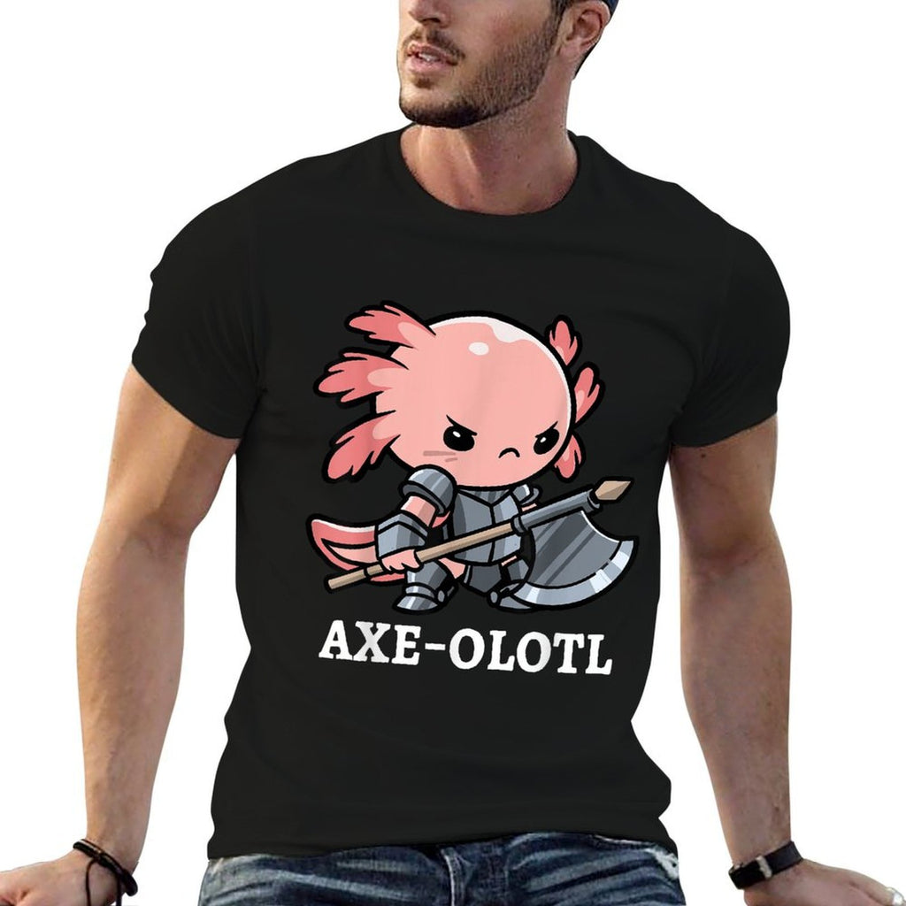 Axe-olotl Warrior Axolotl Mexican Salamander Axe Fighter  Classic T-Shirt