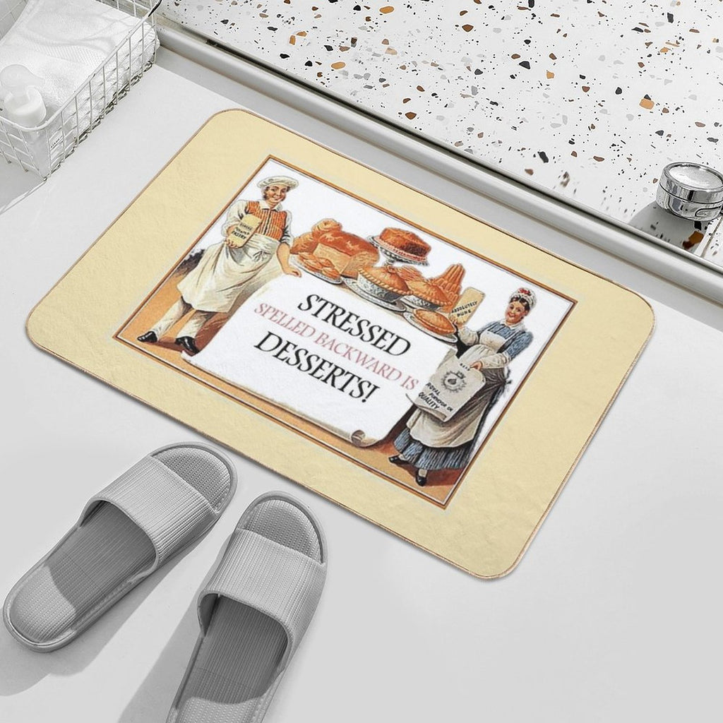 Stressed Spelled Backward Is Desserts  Pet-Safe Bath Mat