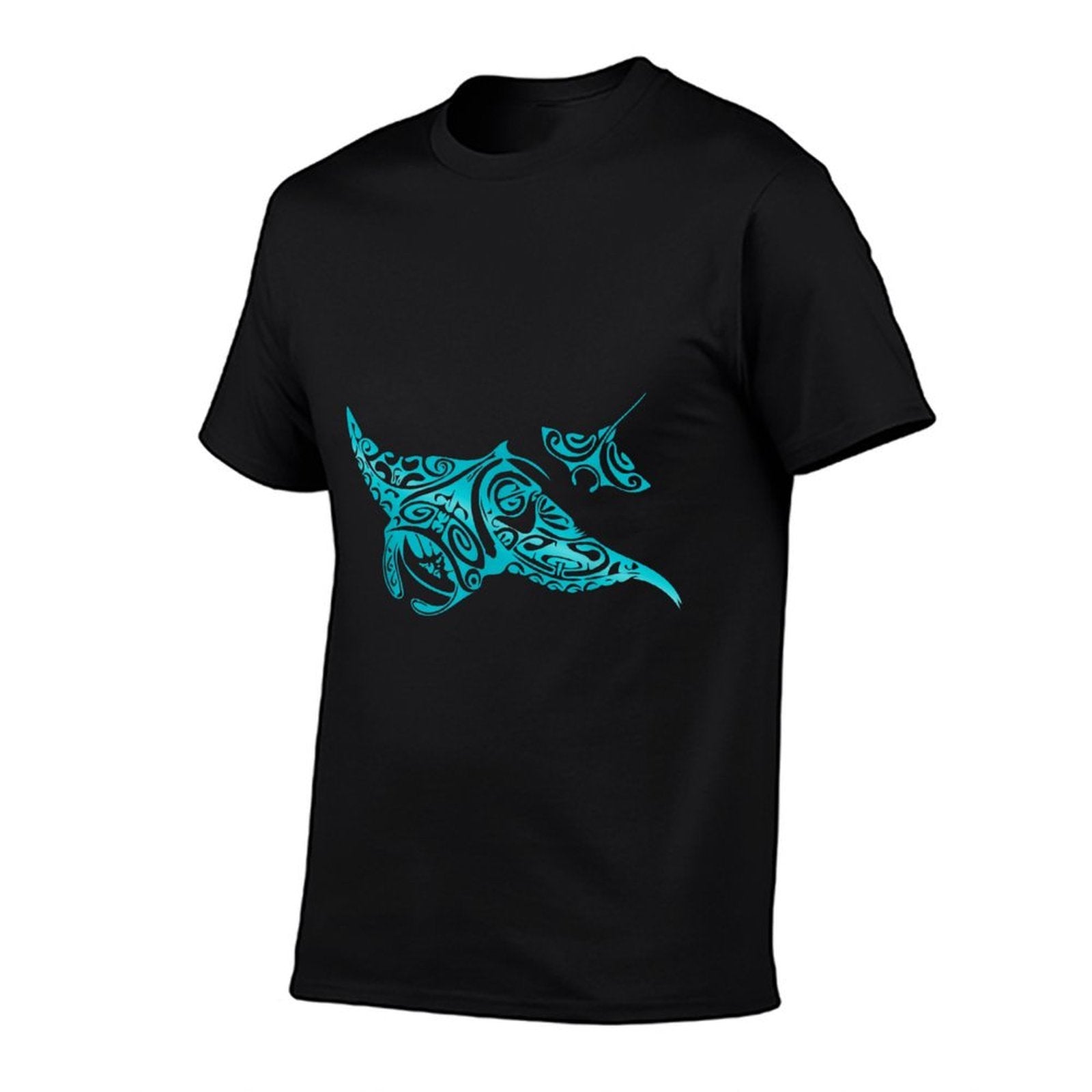 Hawaii Tribal Manta Ray Hawaiian Shark Lover  Oversized Silhouette T-Shirt